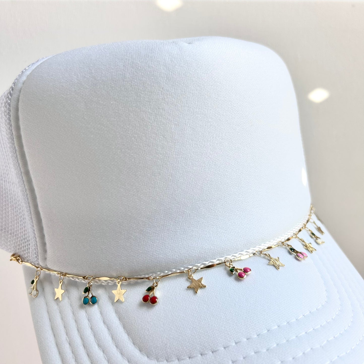 Cherries & Stars Trucker Hat Chain